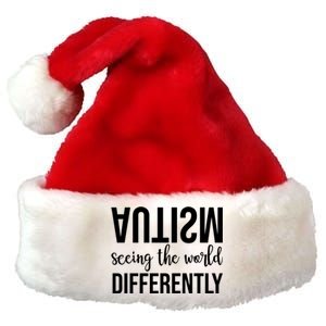 Autism Seeing The World Differently Premium Christmas Santa Hat