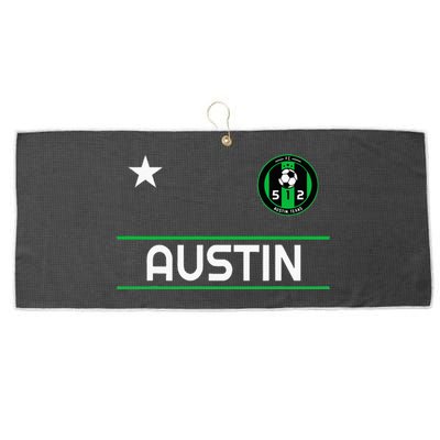 Austin Soccer Team Jersey Mini 512 Badge Large Microfiber Waffle Golf Towel