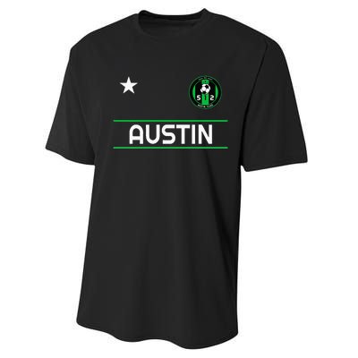 Austin Soccer Team Jersey Mini 512 Badge Performance Sprint T-Shirt