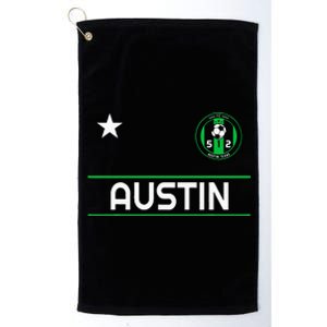 Austin Soccer Team Jersey Mini 512 Badge Platinum Collection Golf Towel