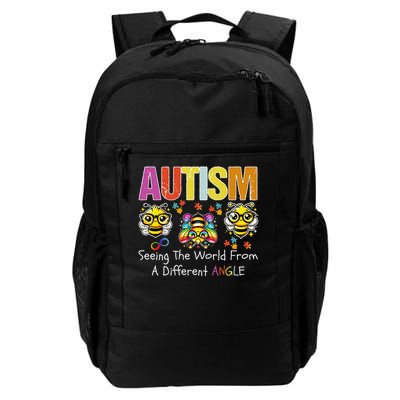 Autism Seeing The World From A Different Angle Cute Bee Daily Commute Backpack