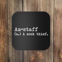 A Sock Thief American Staffordshire Terrier Dog Coaster