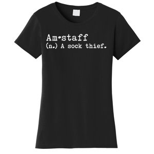 A Sock Thief American Staffordshire Terrier Dog Women's T-Shirt