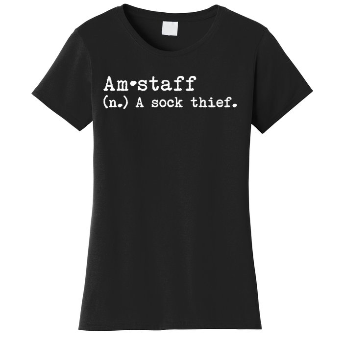 A Sock Thief American Staffordshire Terrier Dog Women's T-Shirt