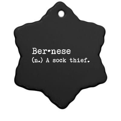 A Sock Thief Bernese Mountain Dog Dog Ceramic Star Ornament