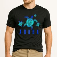 Aruba Sea Turtle Tribal Pattern Scuba Diving Diver Aruba Cooling Performance Crew T-Shirt