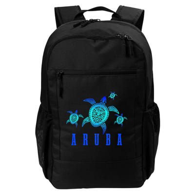 Aruba Sea Turtle Tribal Pattern Scuba Diving Diver Aruba Backpack