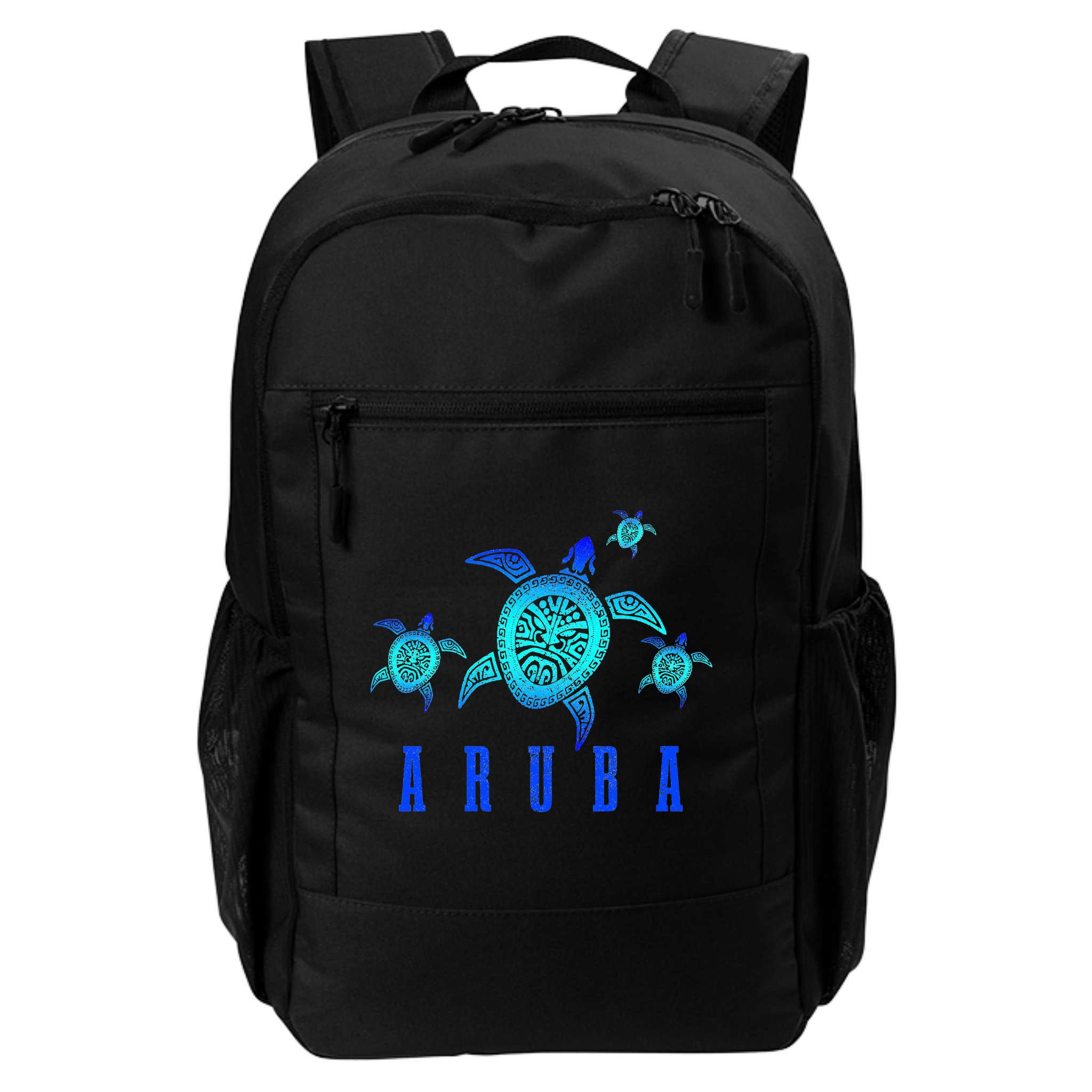 Aruba Sea Turtle Tribal Pattern Scuba Diving Diver Aruba Backpack