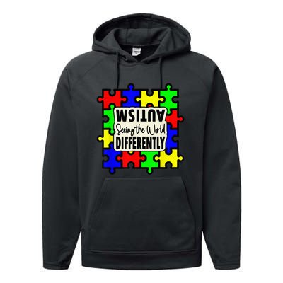 Autism Seeing the World Differently  Child Performance Fleece Hoodie