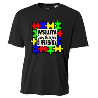 Autism Seeing the World Differently  Child Cooling Performance Crew T-Shirt