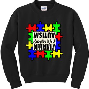 Autism Seeing the World Differently  Child Kids Sweatshirt