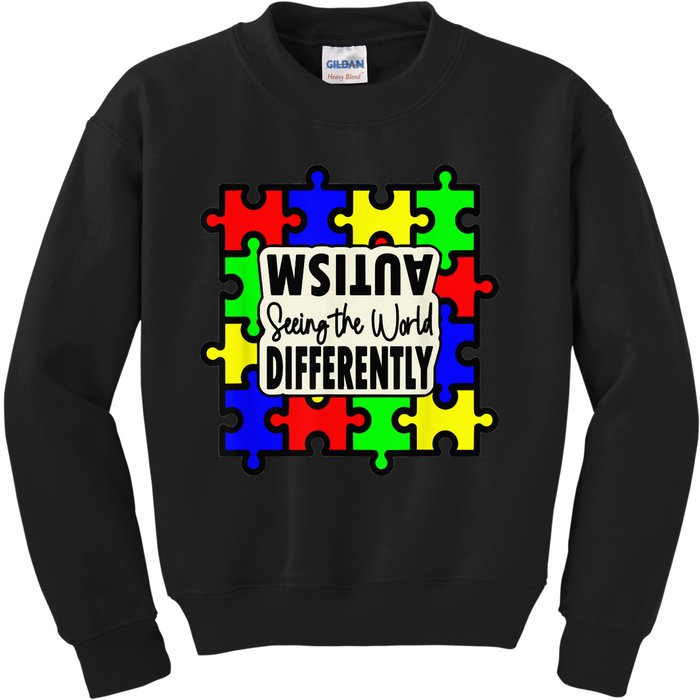 Autism Seeing the World Differently  Child Kids Sweatshirt