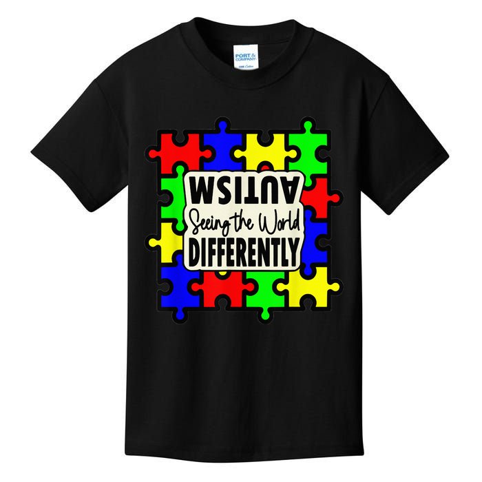 Autism Seeing the World Differently  Child Kids T-Shirt