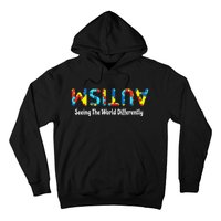 Autism Seeing The World Differently Upside Autism Awareness Hoodie