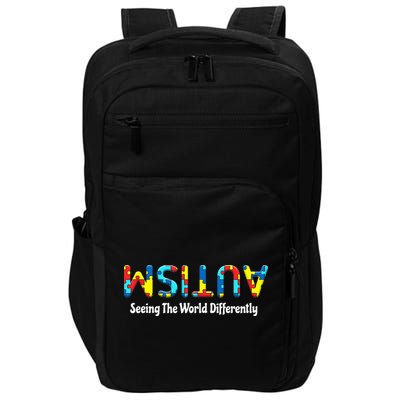 Autism Seeing The World Differently Upside Autism Awareness Impact Tech Backpack