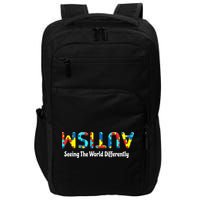 Autism Seeing The World Differently Upside Autism Awareness Impact Tech Backpack