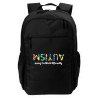 Autism Seeing The World Differently Upside Autism Awareness Backpack