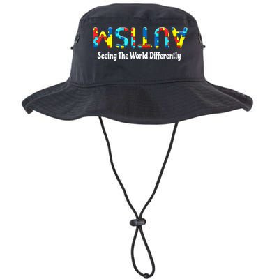 Autism Seeing The World Differently Upside Autism Awareness Bucket Hat