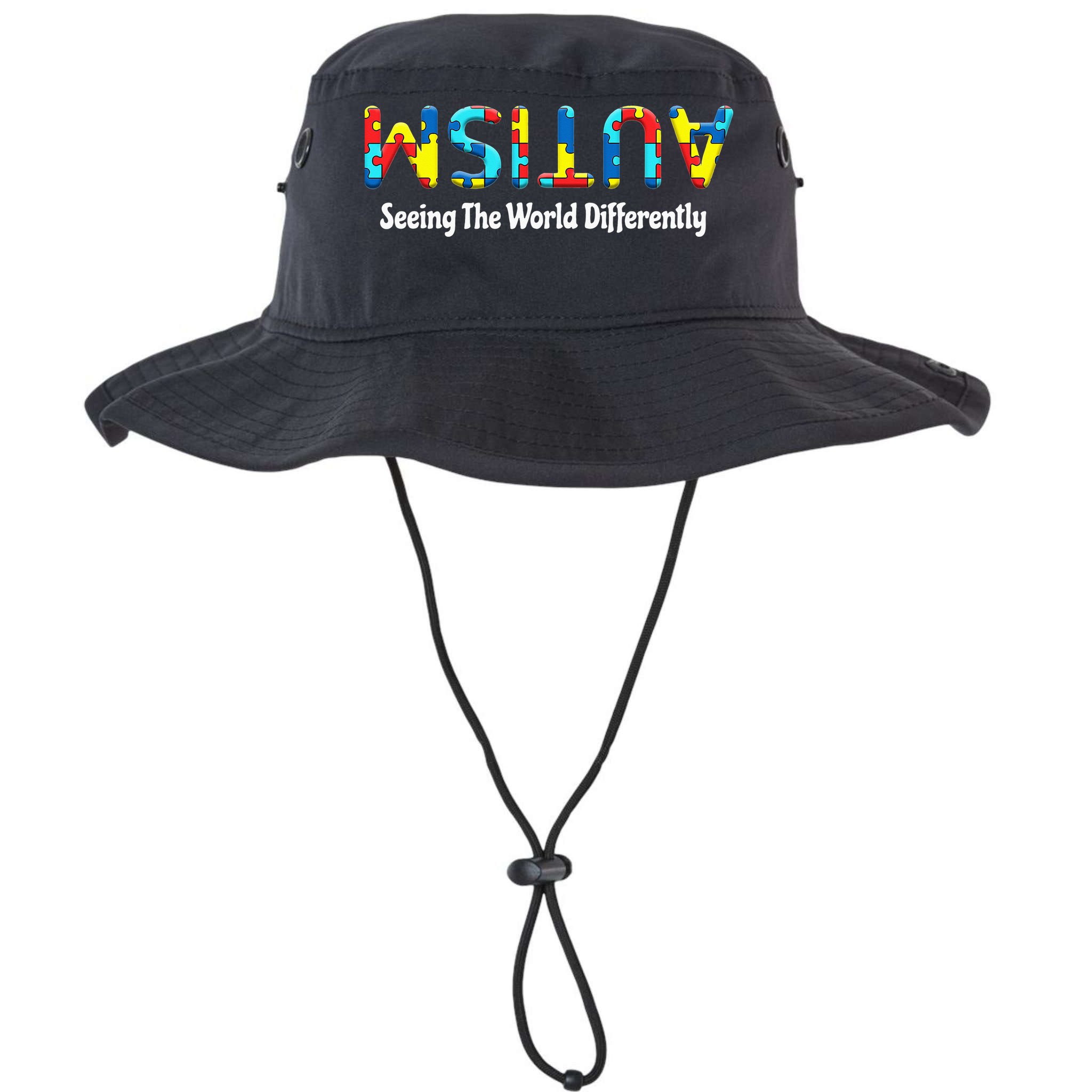 Autism Seeing The World Differently Upside Autism Awareness Bucket Hat