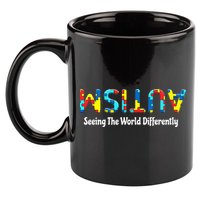 Autism Seeing The World Differently Upside Autism Awareness 11oz C Handle Ceramic Mug