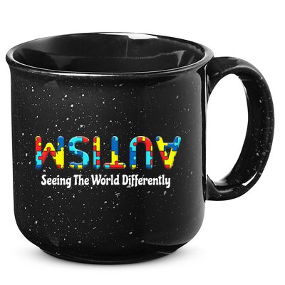 Autism Seeing The World Differently Upside Autism Awareness 15oz Campfire Ceramic Mug
