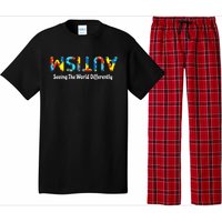 Autism Seeing The World Differently Upside Autism Awareness Pajama Set