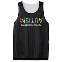 Autism Seeing The World Differently Upside Autism Awareness Mesh Reversible Basketball Jersey Tank