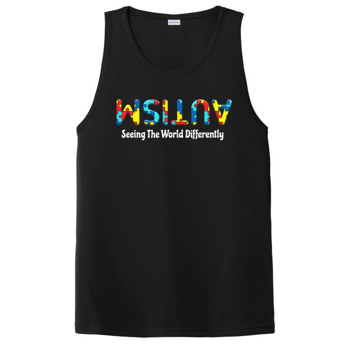 Autism Seeing The World Differently Upside Autism Awareness PosiCharge Competitor Tank