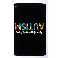 Autism Seeing The World Differently Upside Autism Awareness Golf Towel