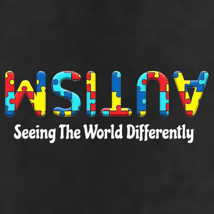 Autism Seeing The World Differently Upside Autism Awareness Golf Towel