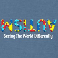 Autism Seeing The World Differently Upside Autism Awareness Garment-Dyed Sweatshirt