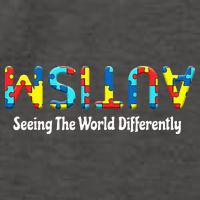 Autism Seeing The World Differently Upside Autism Awareness Vector Backpack