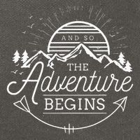 And So The Adventure Begins Adventure Camping Cotton Canvas Backpack