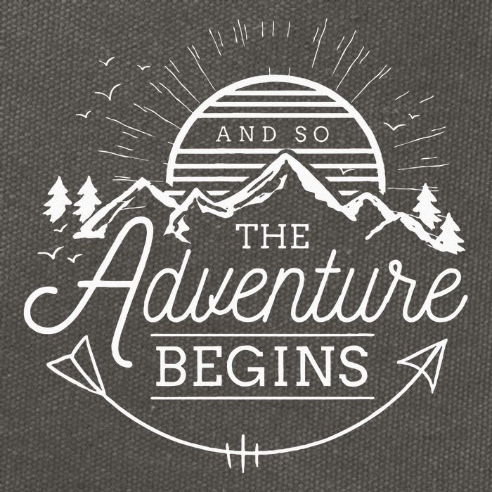 And So The Adventure Begins Adventure Camping Cotton Canvas Backpack