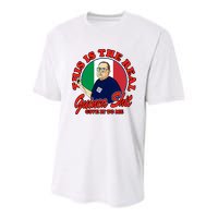 Al Santillo This Is The Real Guinea Shit Give It To Me Youth Performance Sprint T-Shirt