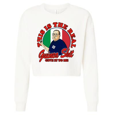 Al Santillo This Is The Real Guinea Shit Give It To Me Cropped Pullover Crew