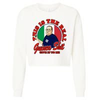 Al Santillo This Is The Real Guinea Shit Give It To Me Cropped Pullover Crew