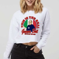Al Santillo This Is The Real Guinea Shit Give It To Me Cropped Pullover Crew