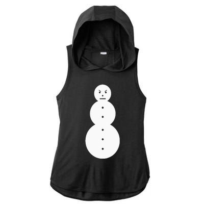 Angry Snowman The J.E.E.Z.Y Snowman Ladies PosiCharge Tri-Blend Wicking Draft Hoodie Tank