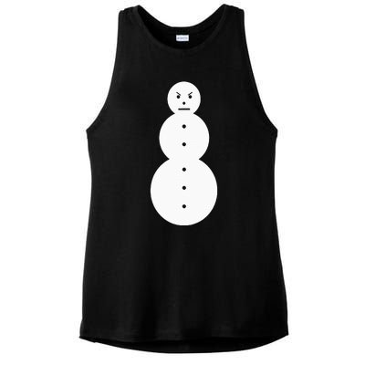 Angry Snowman The J.E.E.Z.Y Snowman Ladies PosiCharge Tri-Blend Wicking Tank