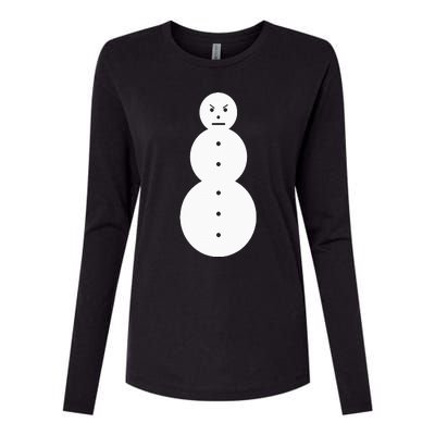 Angry Snowman The J.E.E.Z.Y Snowman Womens Cotton Relaxed Long Sleeve T-Shirt