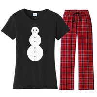 Angry Snowman The J.E.E.Z.Y Snowman Women's Flannel Pajama Set