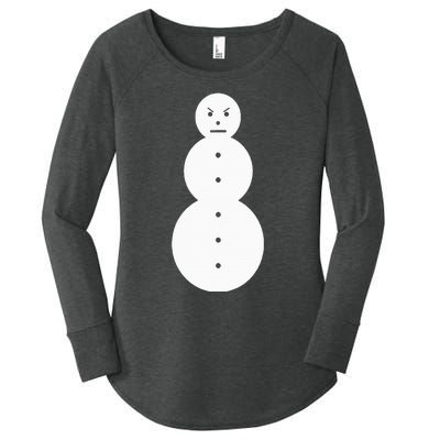 Angry Snowman The J.E.E.Z.Y Snowman Women's Perfect Tri Tunic Long Sleeve Shirt