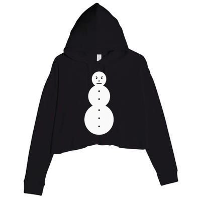 Angry Snowman The J.E.E.Z.Y Snowman Crop Fleece Hoodie