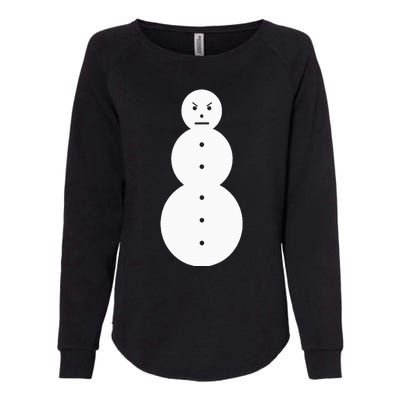 Angry Snowman The J.E.E.Z.Y Snowman Womens California Wash Sweatshirt