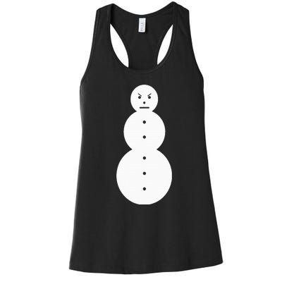 Angry Snowman The J.E.E.Z.Y Snowman Women's Racerback Tank