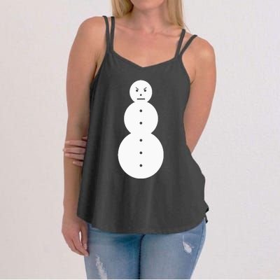 Angry Snowman The J.E.E.Z.Y Snowman Women's Strappy Tank