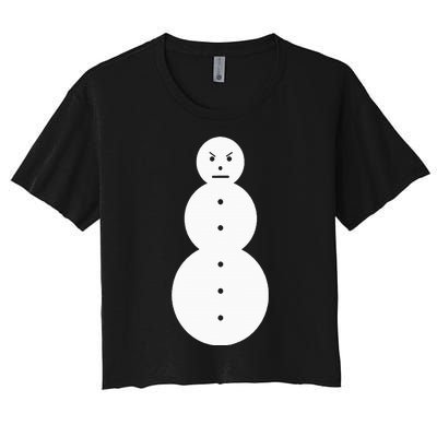 Angry Snowman The J.E.E.Z.Y Snowman Women's Crop Top Tee