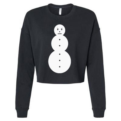 Angry Snowman The J.E.E.Z.Y Snowman Cropped Pullover Crew