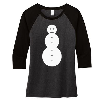 Angry Snowman The J.E.E.Z.Y Snowman Women's Tri-Blend 3/4-Sleeve Raglan Shirt